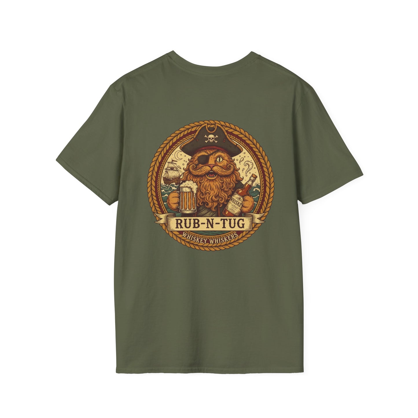 "Whiskey Whiskers" Unisex Softstyle T-Shirt