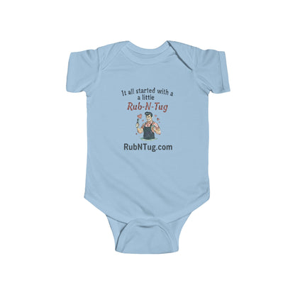 Rub N Tug Baby Onesie – “It All Started with a Little Rub-N-Tug