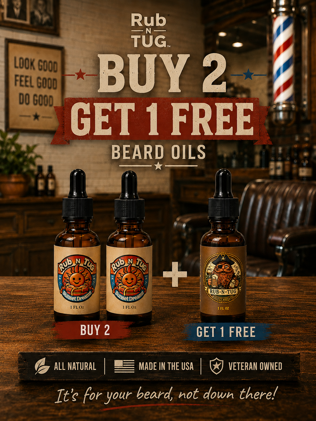 Buy 2 Beard Oils Get 1 Free